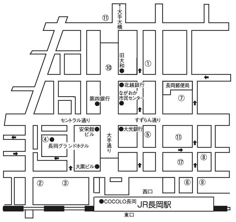 長岡市共通駐車券利用可能駐車場 長岡市商店街連合会